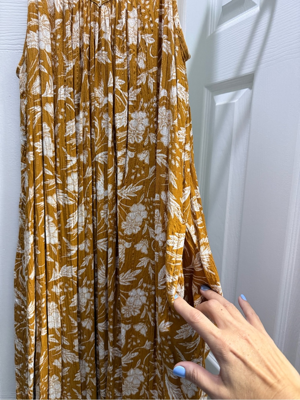 Universal Thread Mustard Yellow Floral Maxi Dress - Picture 3 of 7